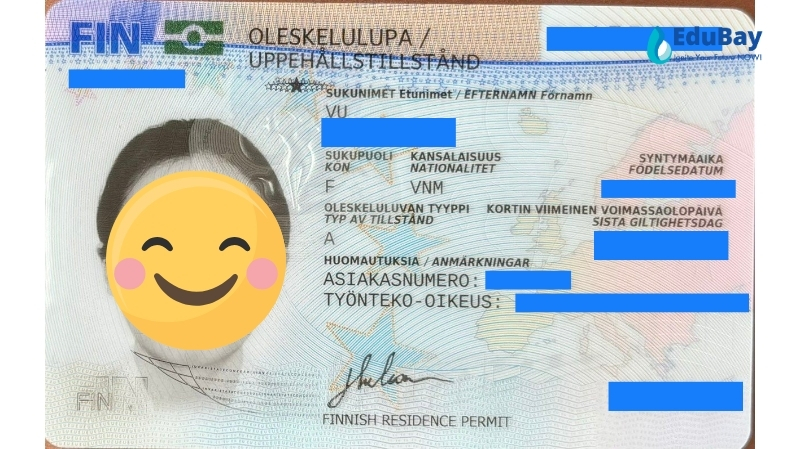 Thẻ giấy phép cư trú khi xin visa du học Phần Lan