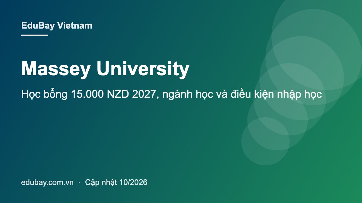 Massey University học bổng và học phí