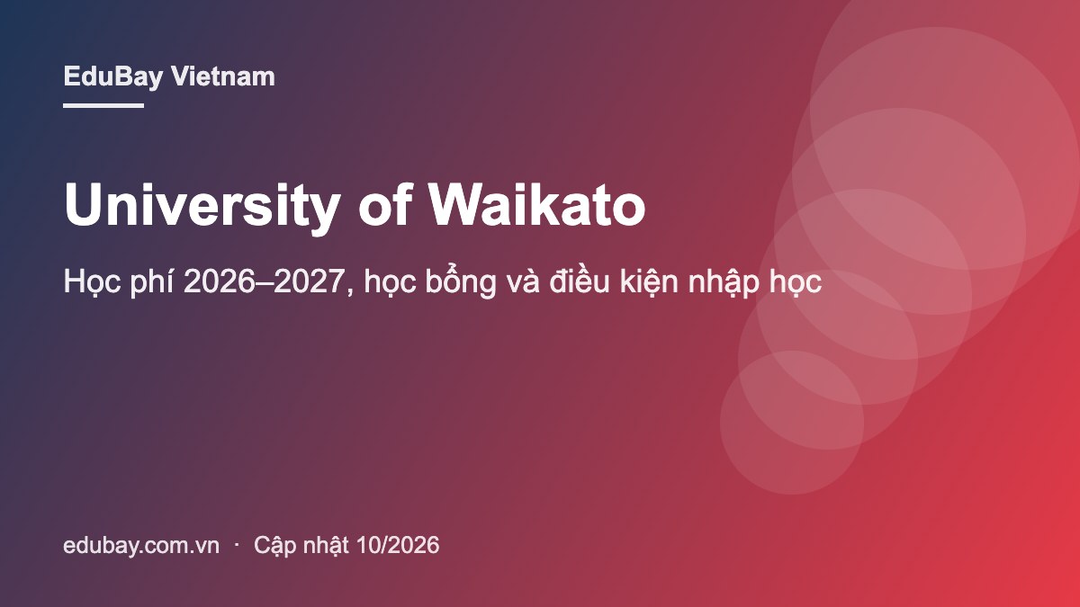 University of Waikato học phí và học bổng