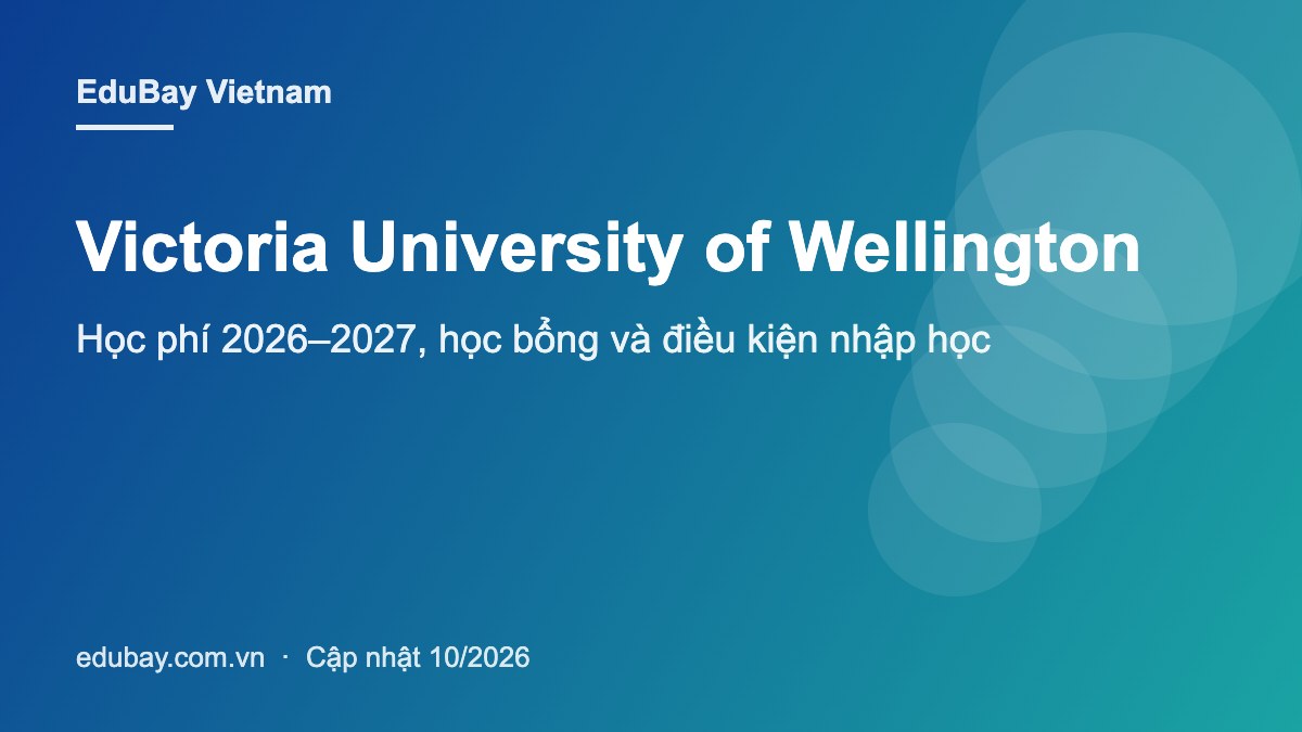 Victoria University of Wellington học phí và học bổng